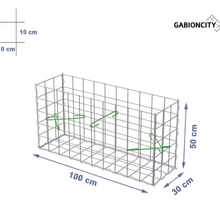 Gabionový koš 100x30x50 cm